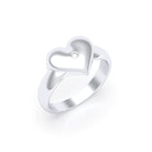 Bague Idylle en Argent : la pureté d’un cœur éternel et sur mesure