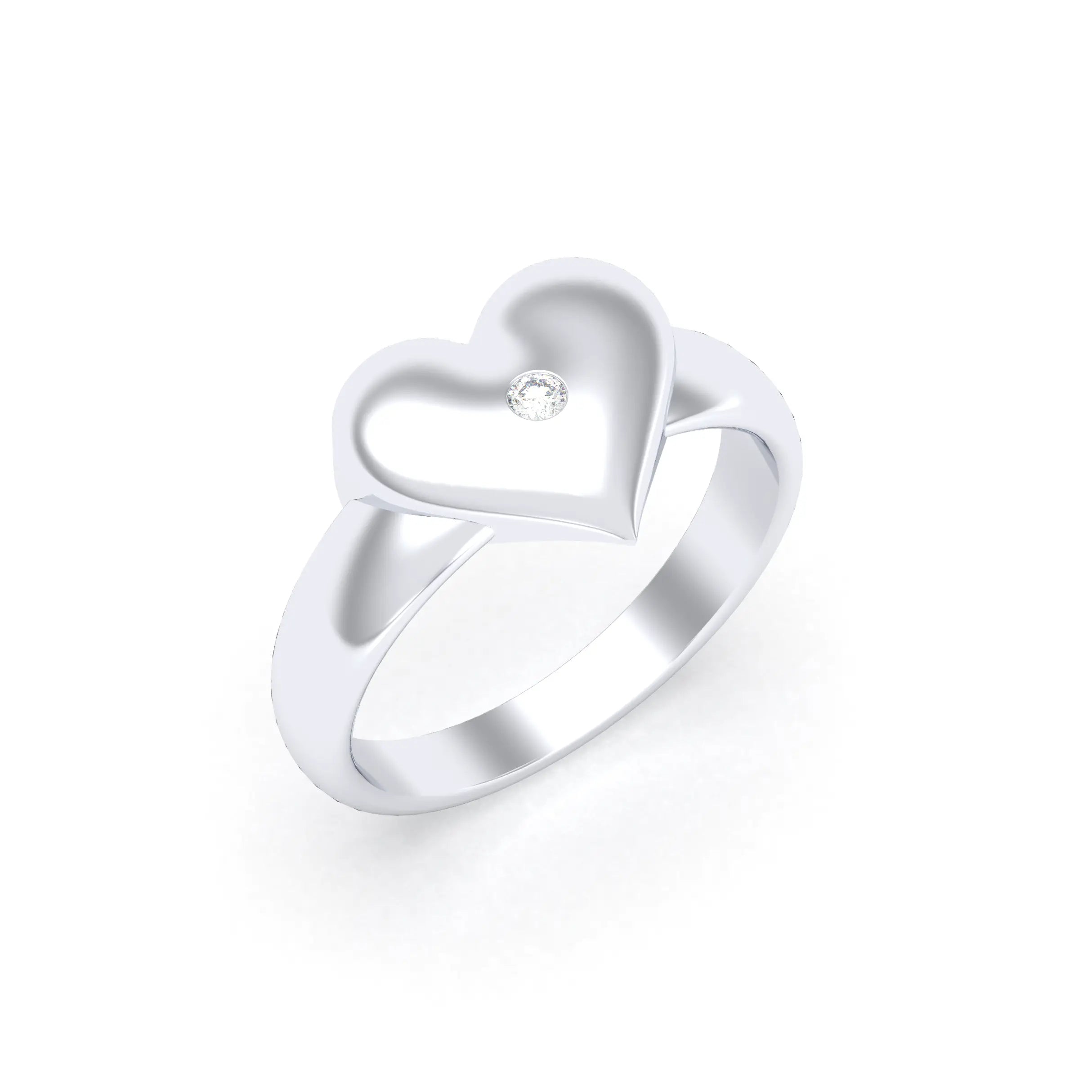 Bague Idylle en Argent : la pureté d’un cœur éternel et sur mesure