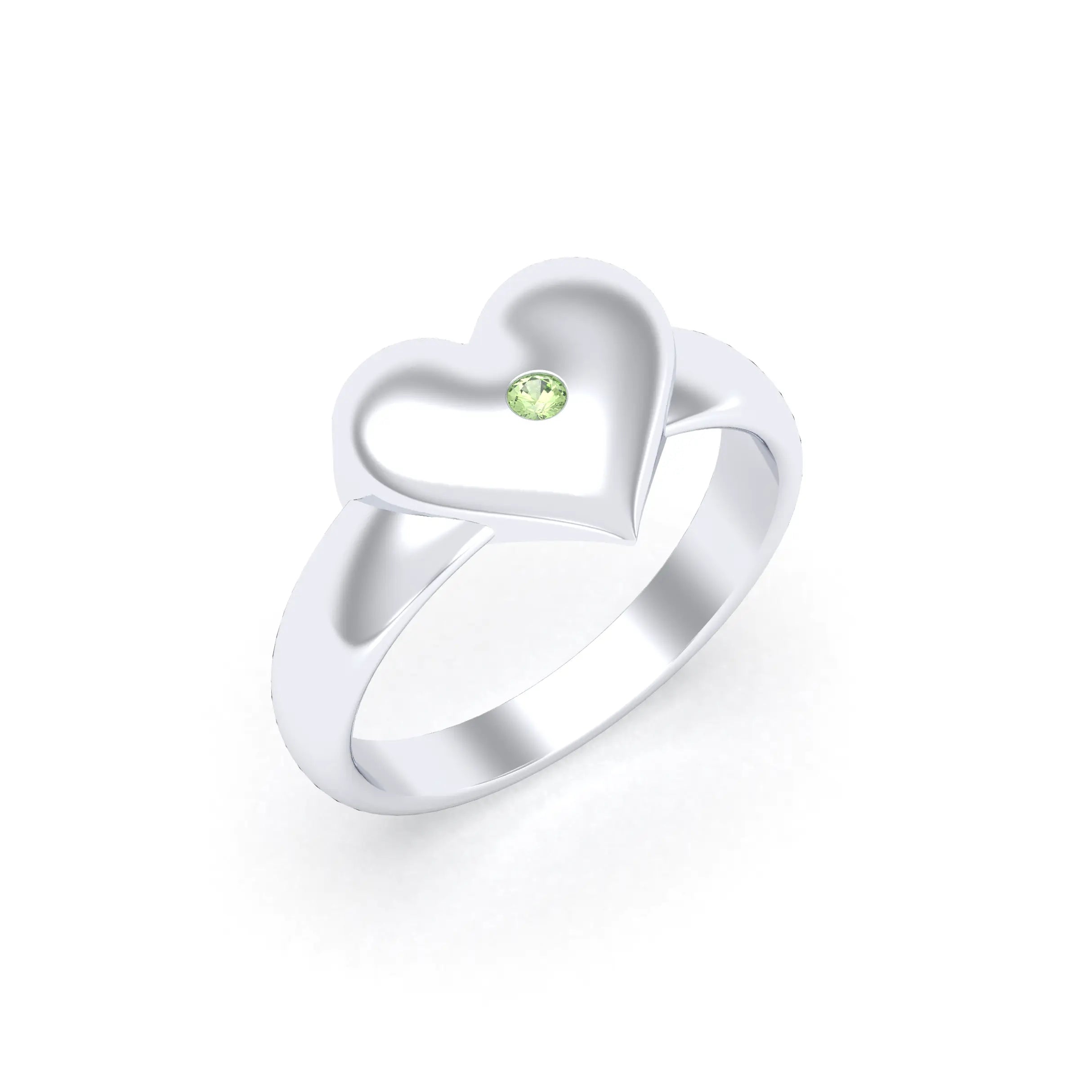 Bague Idylle en Argent : la pureté d’un cœur éternel et sur mesure