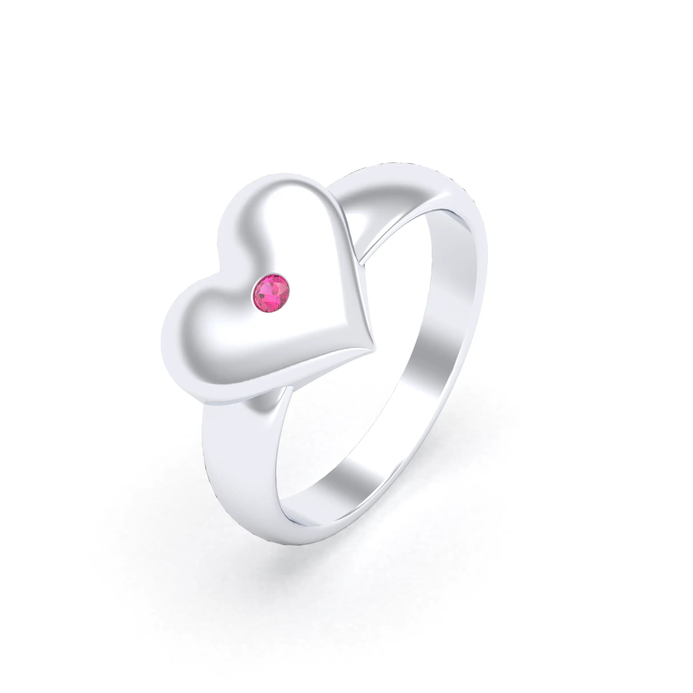 Bague Idylle en Argent : la pureté d’un cœur éternel et sur mesure