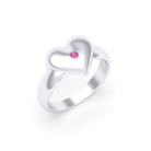 Bague Idylle en Argent : la pureté d’un cœur éternel et sur mesure
