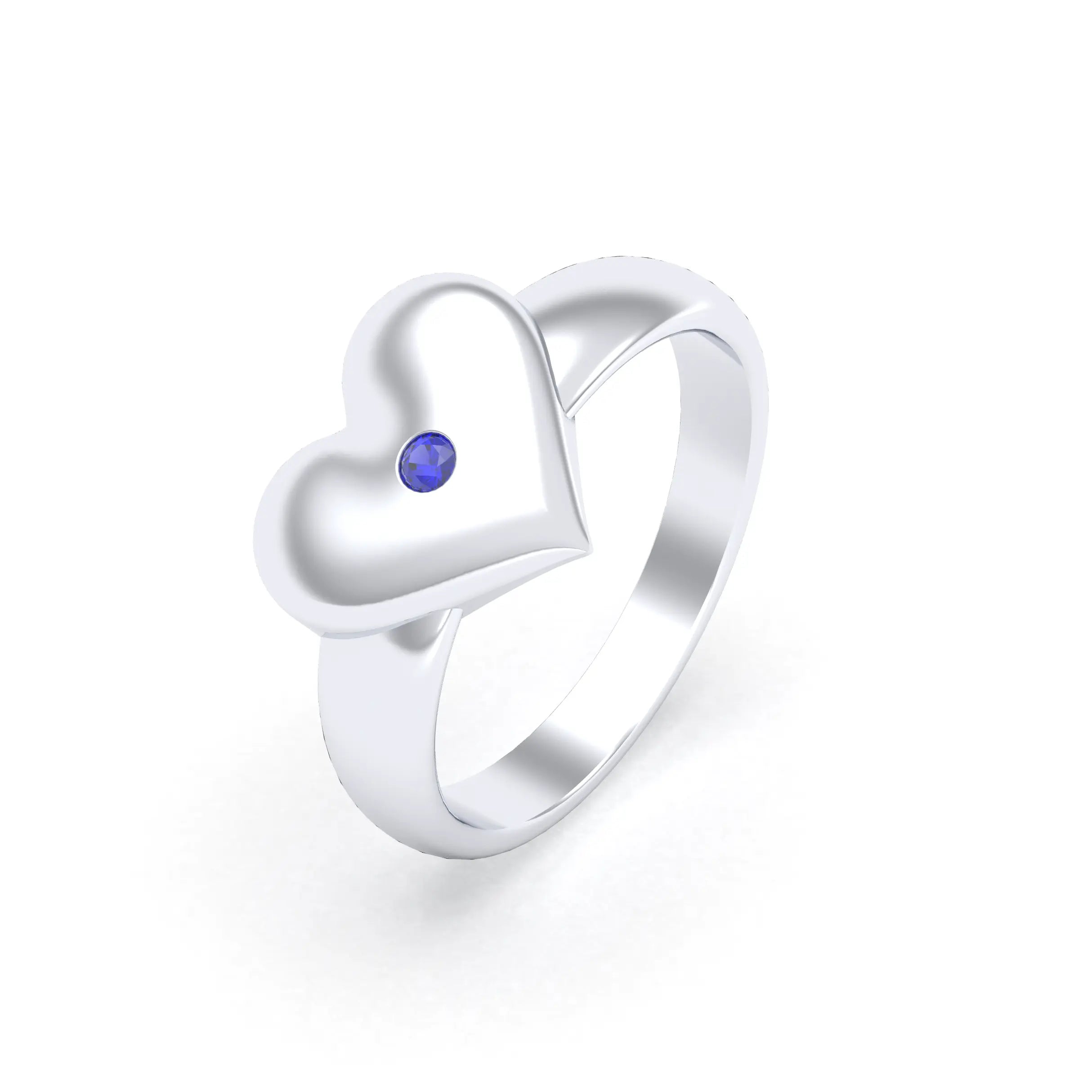 Bague Idylle en Argent : la pureté d’un cœur éternel et sur mesure