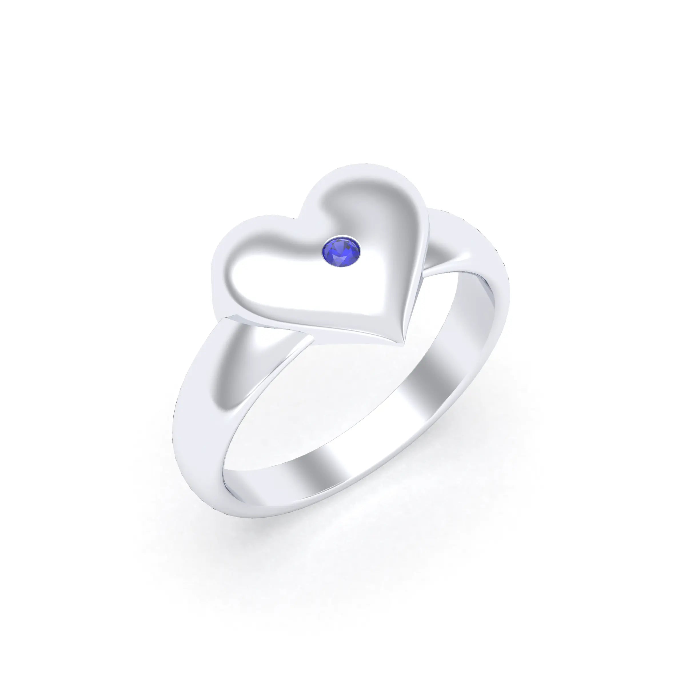 Bague Idylle en Argent : la pureté d’un cœur éternel et sur mesure