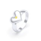 Bague Idylle en Argent : la pureté d’un cœur éternel et sur mesure
