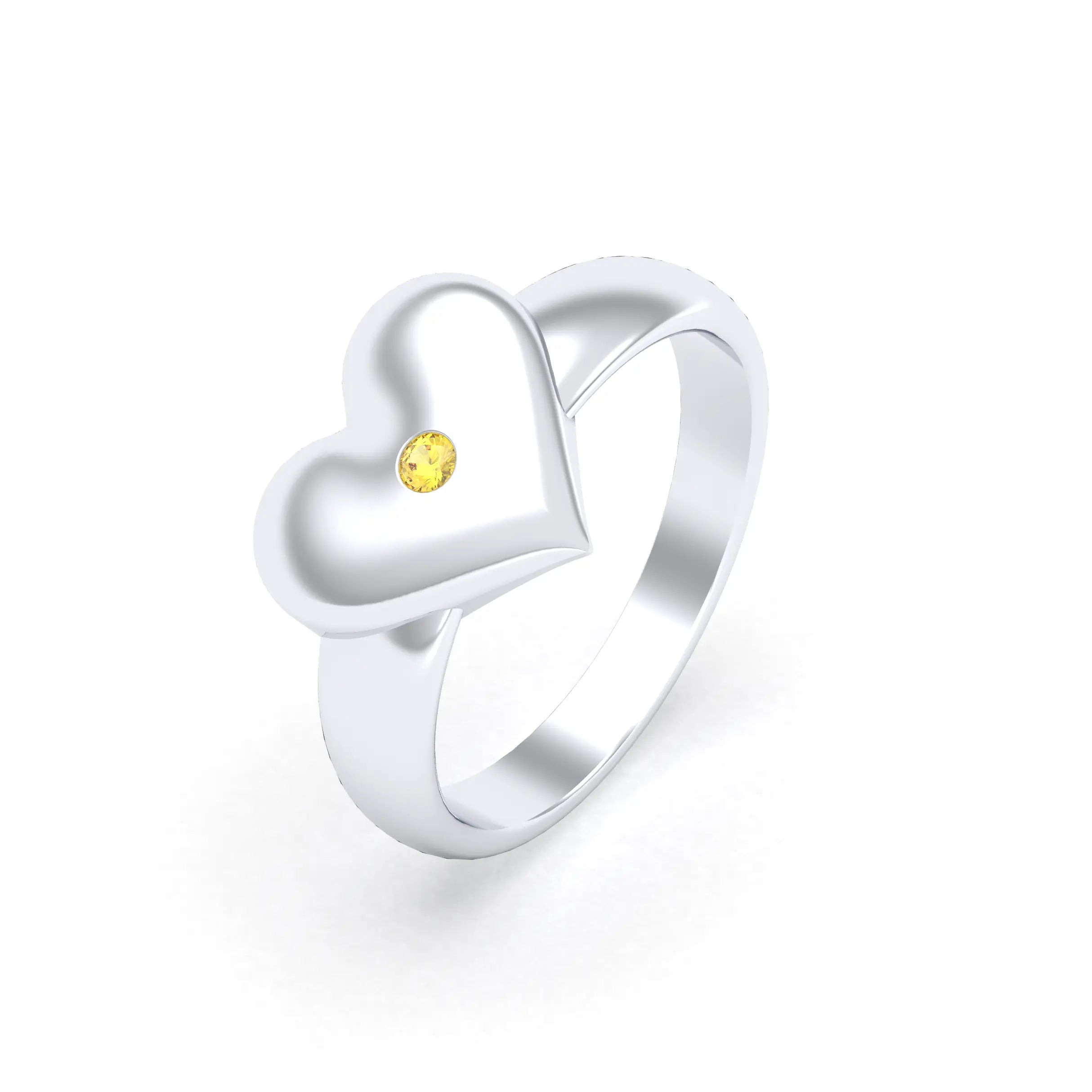 Bague Idylle en Argent : la pureté d’un cœur éternel et sur mesure