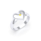 Bague Idylle en Argent : la pureté d’un cœur éternel et sur mesure