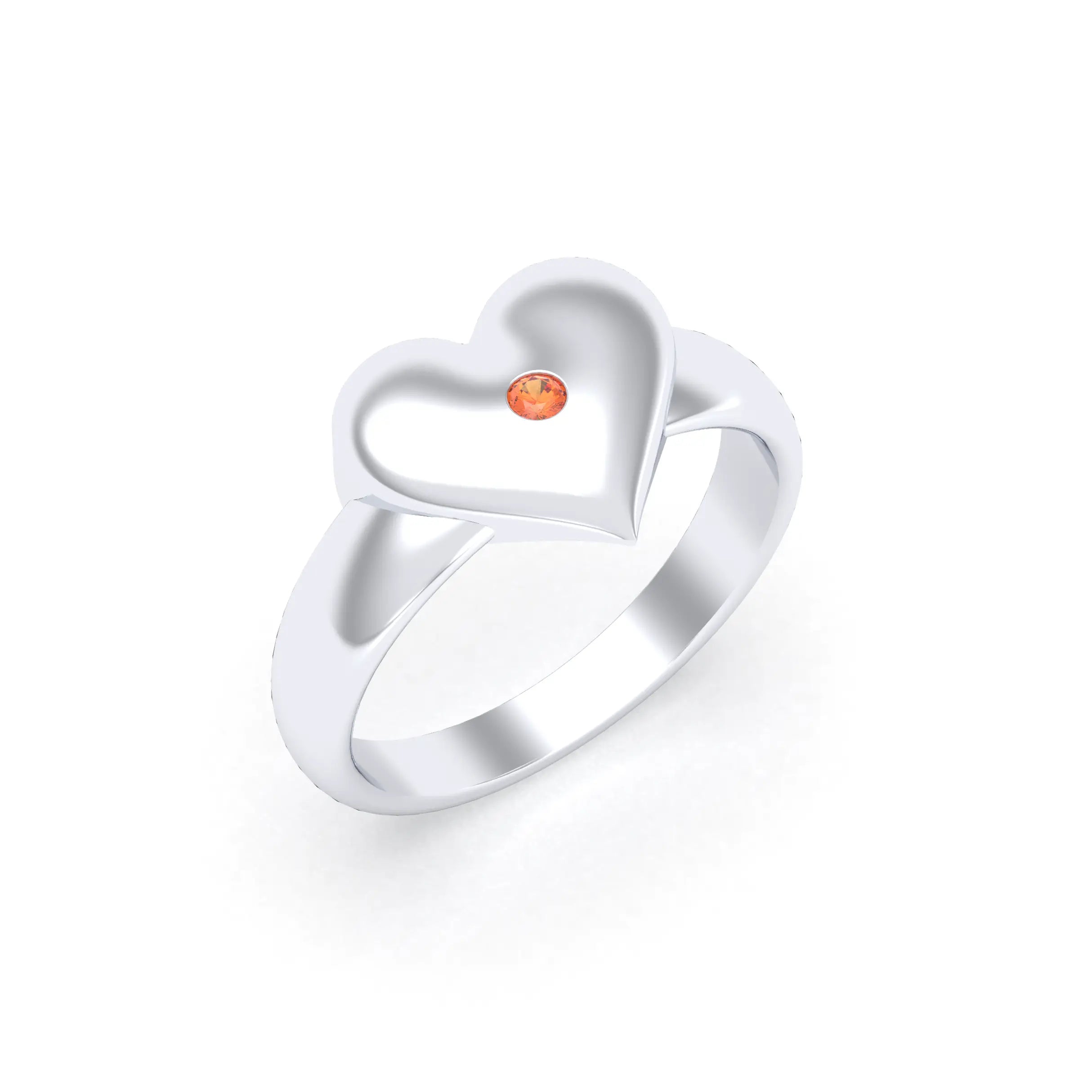 Bague Idylle en Argent : la pureté d’un cœur éternel et sur mesure