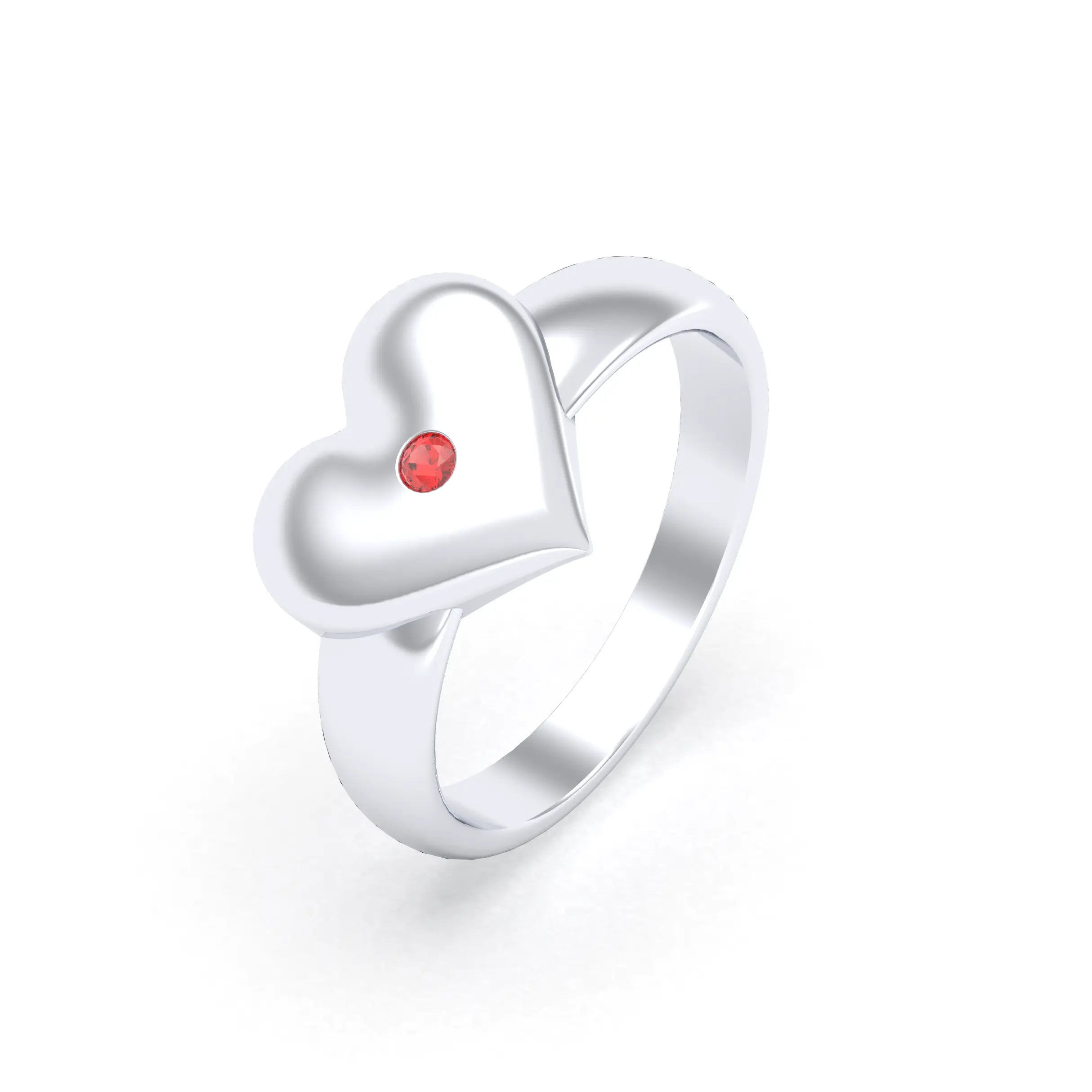 Bague Idylle en Argent : la pureté d’un cœur éternel et sur mesure