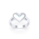 Bague Idylle en Argent : la pureté d’un cœur éternel et sur mesure Topaze