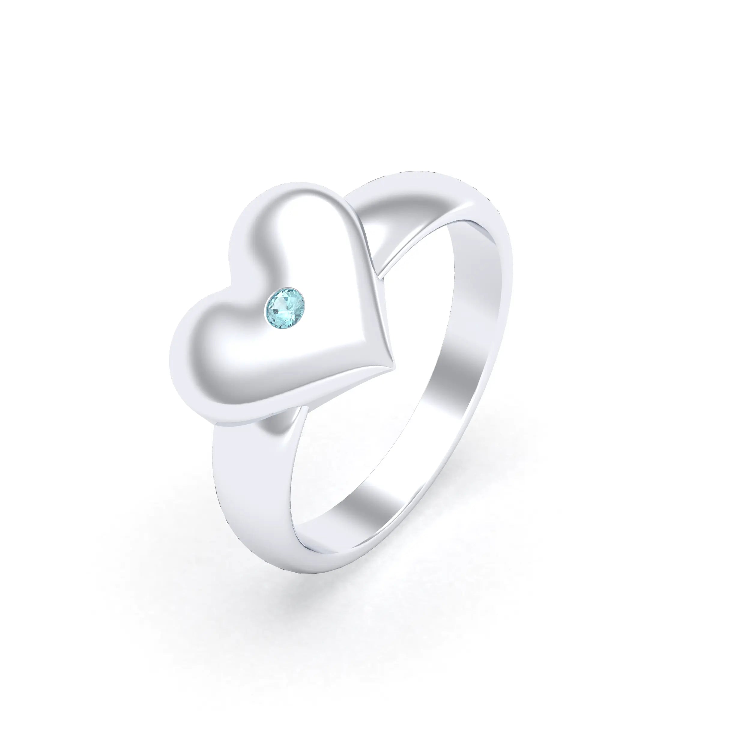 Bague Idylle en Argent : la pureté d’un cœur éternel et sur mesure