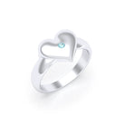 Bague Idylle en Argent : la pureté d’un cœur éternel et sur mesure