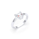 Bague Petite Féline Argent Massif & Regard de Gemmes
