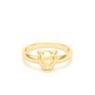 Bague Petite Féline en or jaune 18 carats — deux pierres précieuses au choix parmi douze