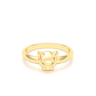 Bague Petite Féline en or jaune 18 carats — deux pierres précieuses au choix parmi douze