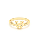 Bague Petite Féline en or jaune 18 carats — deux pierres précieuses au choix parmi douze