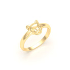 Bague Petite Féline en or jaune 18 carats — deux pierres précieuses au choix parmi douze