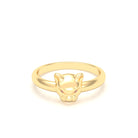 Bague Petite Féline en or jaune 18 carats — deux pierres précieuses au choix parmi douze