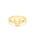 Bague Petite Féline en or jaune 18 carats — deux pierres précieuses au choix parmi douze