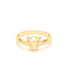 Bague Petite Féline en or jaune 18 carats — deux pierres précieuses au choix parmi douze