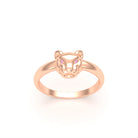 Bague Petite Féline en Or Rose 18 Carats et Regard Précieux