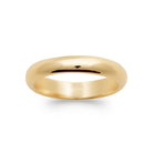 Bague jonc bombé lisse en or poli intemporel en plaqué or