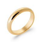 Bague jonc bombé lisse en or poli intemporel en plaqué or