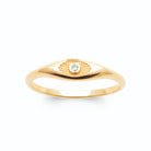 Bague jonc plateau soleil gravé pierre vert tilleul en plaqué or