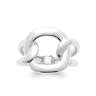 Bague maillons et anneau en argent 925 rhodié
