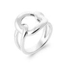 Bague maillons et anneau en argent 925 rhodié