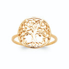 Bague médaillon arbre de vie en plaqué or