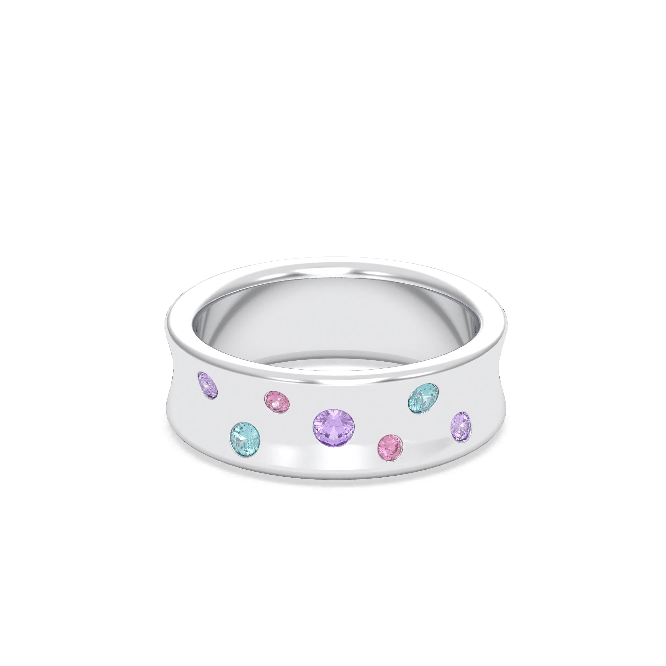 Bague Miami – L'Éclat Solaire en Argent 950 et Pierres Fines