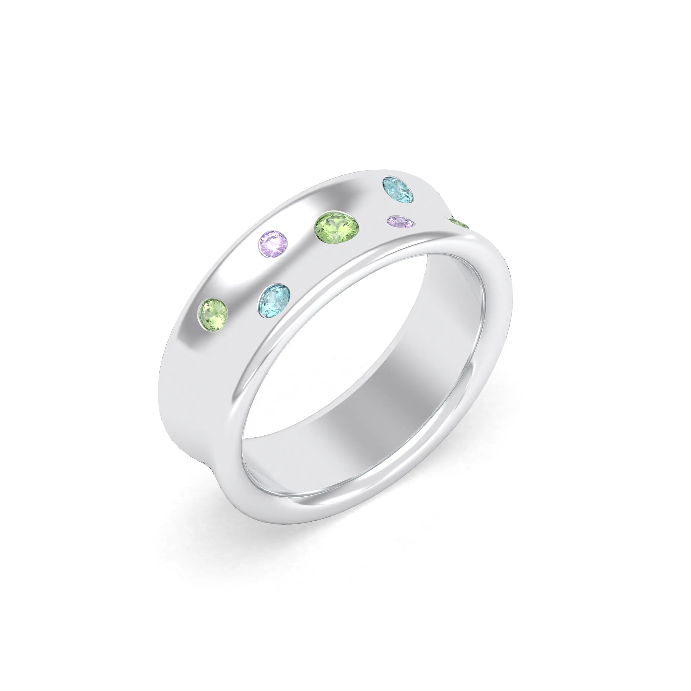 Bague Miami – L'Éclat Solaire en Argent 950 et Pierres Fines Péridot