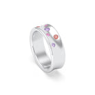 Bague Miami – L'Audace Précieuse en Argent 950, Saphirs et Rubis