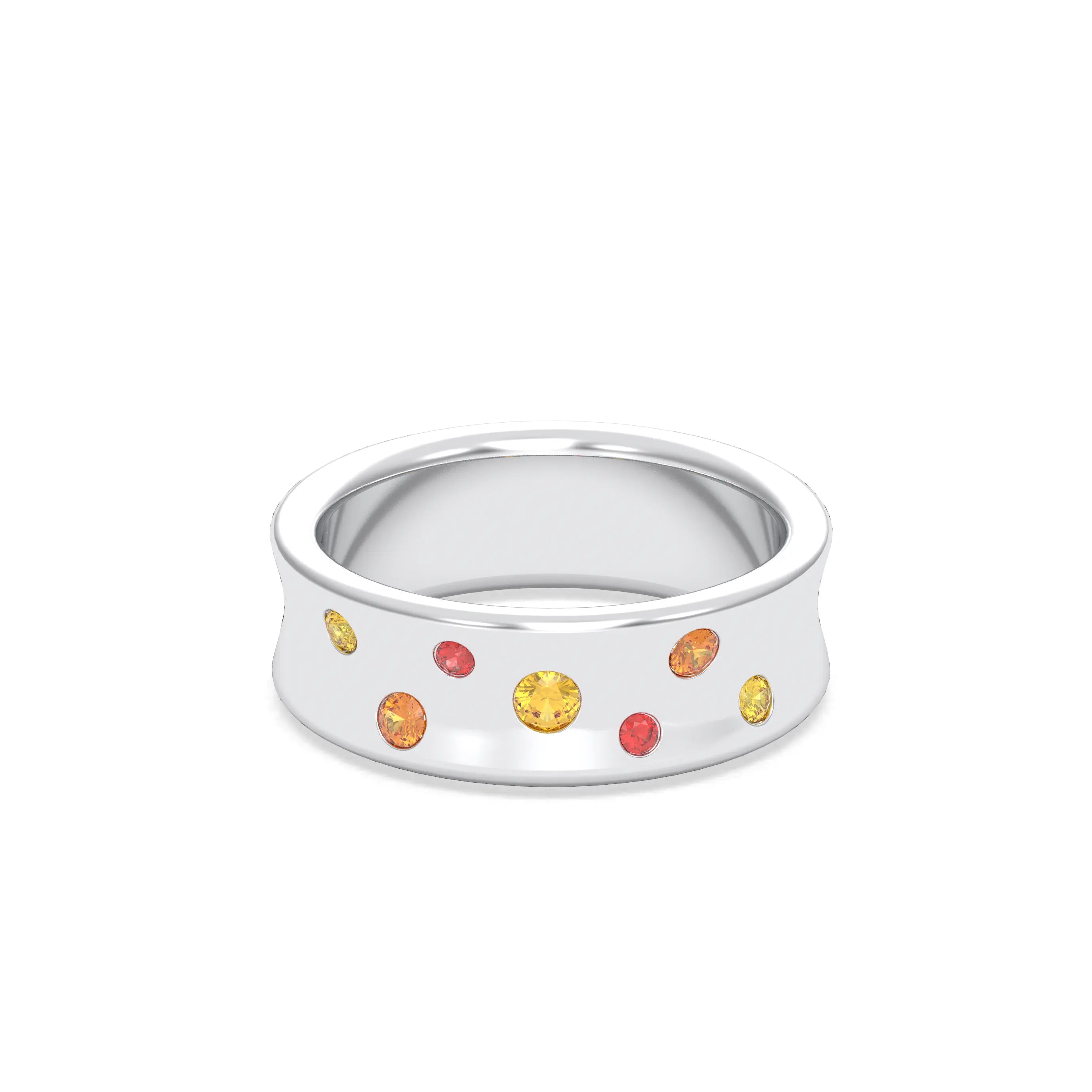 Bague Miami – L'Audace Précieuse en Argent 950, Saphirs et Rubis