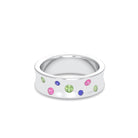 Bague Miami – L'Audace Précieuse en Argent 950, Saphirs et Rubis