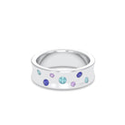 Bague Miami – L'Audace Précieuse en Argent 950, Saphirs et Rubis