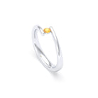 Bague Solitaire Naples en Argent 950 – L'Éclat Minimaliste à personnaliser