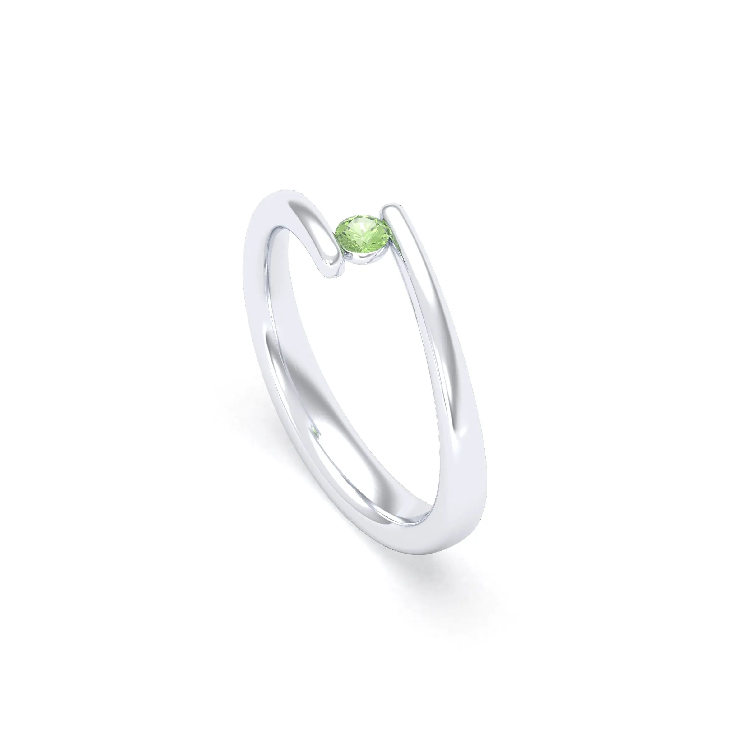 Bague Solitaire Naples en Argent 950 – L'Éclat Minimaliste à personnaliser