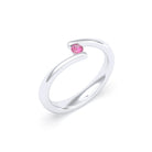 Bague Solitaire Naples en Argent 950 – L'Éclat Minimaliste à personnaliser Grenat Rhodolite