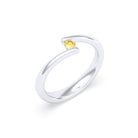 Bague Solitaire Naples en Or Blanc 18k – La Lumière Absolue Diamant jaune