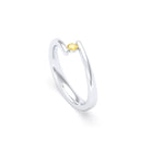 Bague Solitaire Naples en Or Blanc 18k – La Lumière Absolue