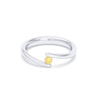 Bague Solitaire Naples en Or Blanc 18k – La Lumière Absolue