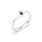 Bague Solitaire Naples en Or Blanc 18k – La Lumière Absolue Diamant noir