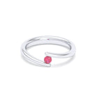 Bague Solitaire Naples en Or Blanc 18k – La Lumière Absolue