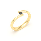 Bague Solitaire Naples en Or Jaune 18k – L'Essence de la Préciosité Diamant noir