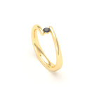 Bague Solitaire Naples en Or Jaune 18k – L'Essence de la Préciosité