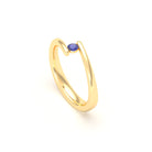 Bague Solitaire Naples en Or Jaune 18k – L'Essence de la Préciosité