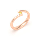 Bague Solitaire Naples en Or Rose 18k – La Poésie Précieuse Diamant jaune