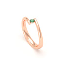 Bague Solitaire Naples en Or Rose 18k – La Poésie Précieuse