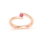 Bague Solitaire Naples en Or Rose 18k – La Poésie Précieuse